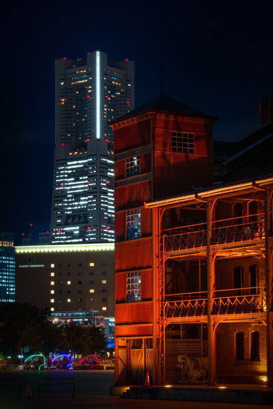 横浜赤レンガ倉庫は夜景撮影の定番スポットだけど難しい