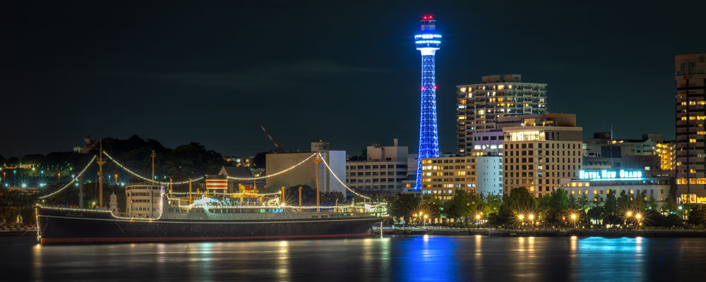 F値を調整して夜景を撮影する