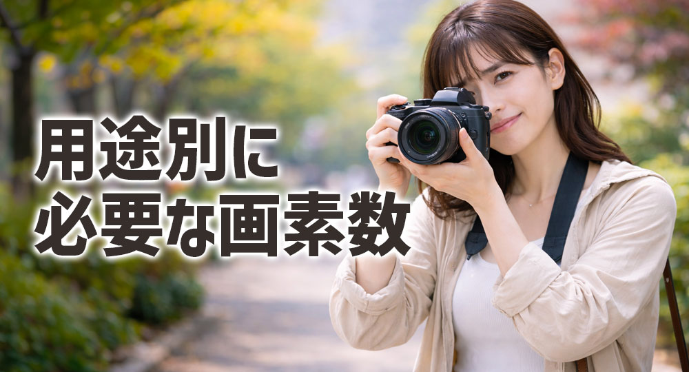 用途別に必要な画素数